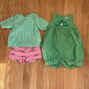 Baby girls summer outfits, sz 3-6mo!